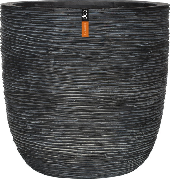 Pot bol rib II 35x34 - zwart