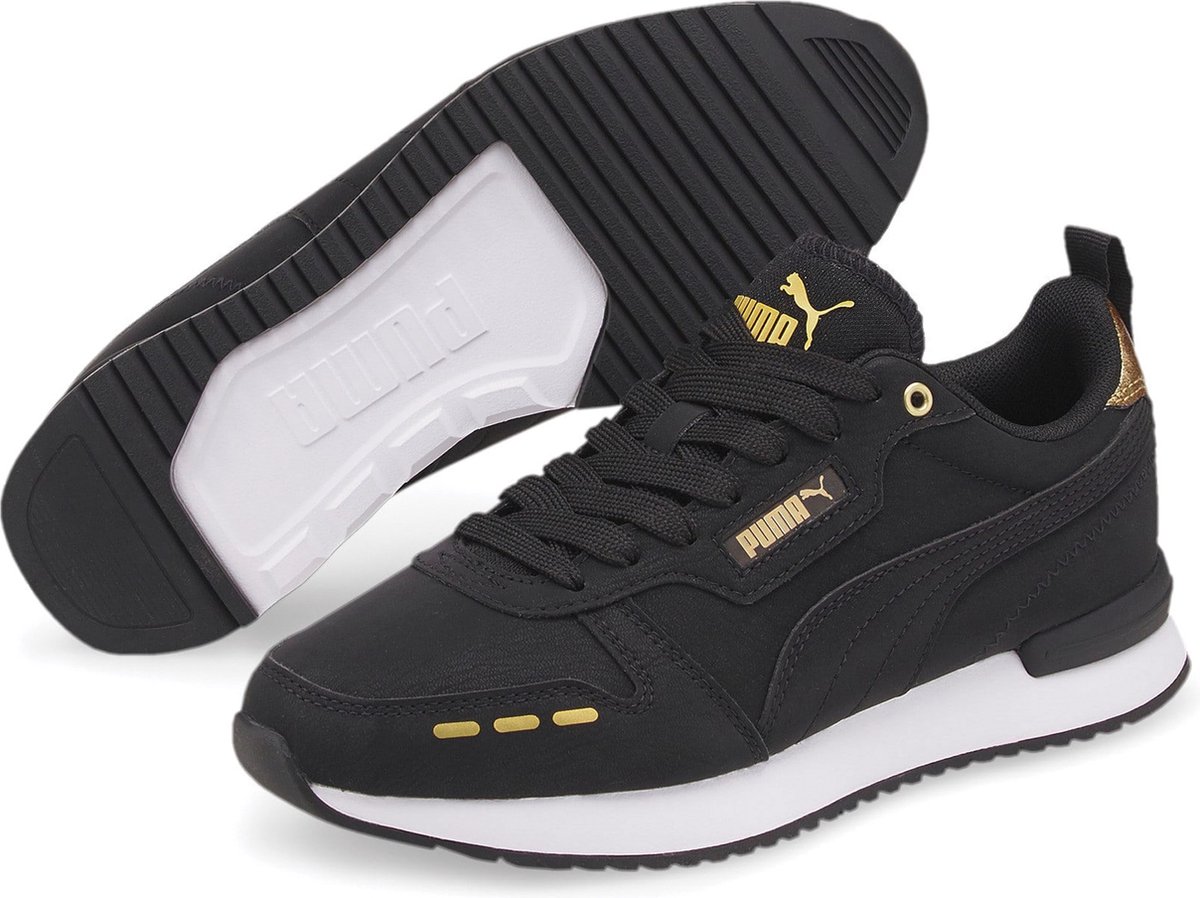 sportschoen, neutraal, zwart, goud accents, puma