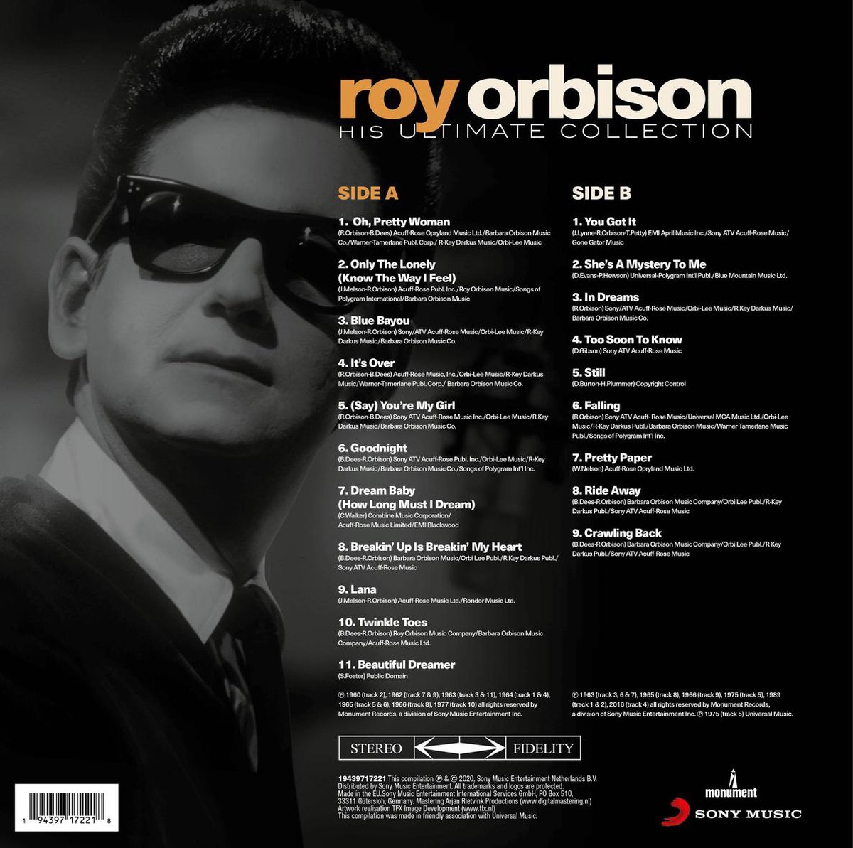 Roy Orbison - His Ultimate Collection LP