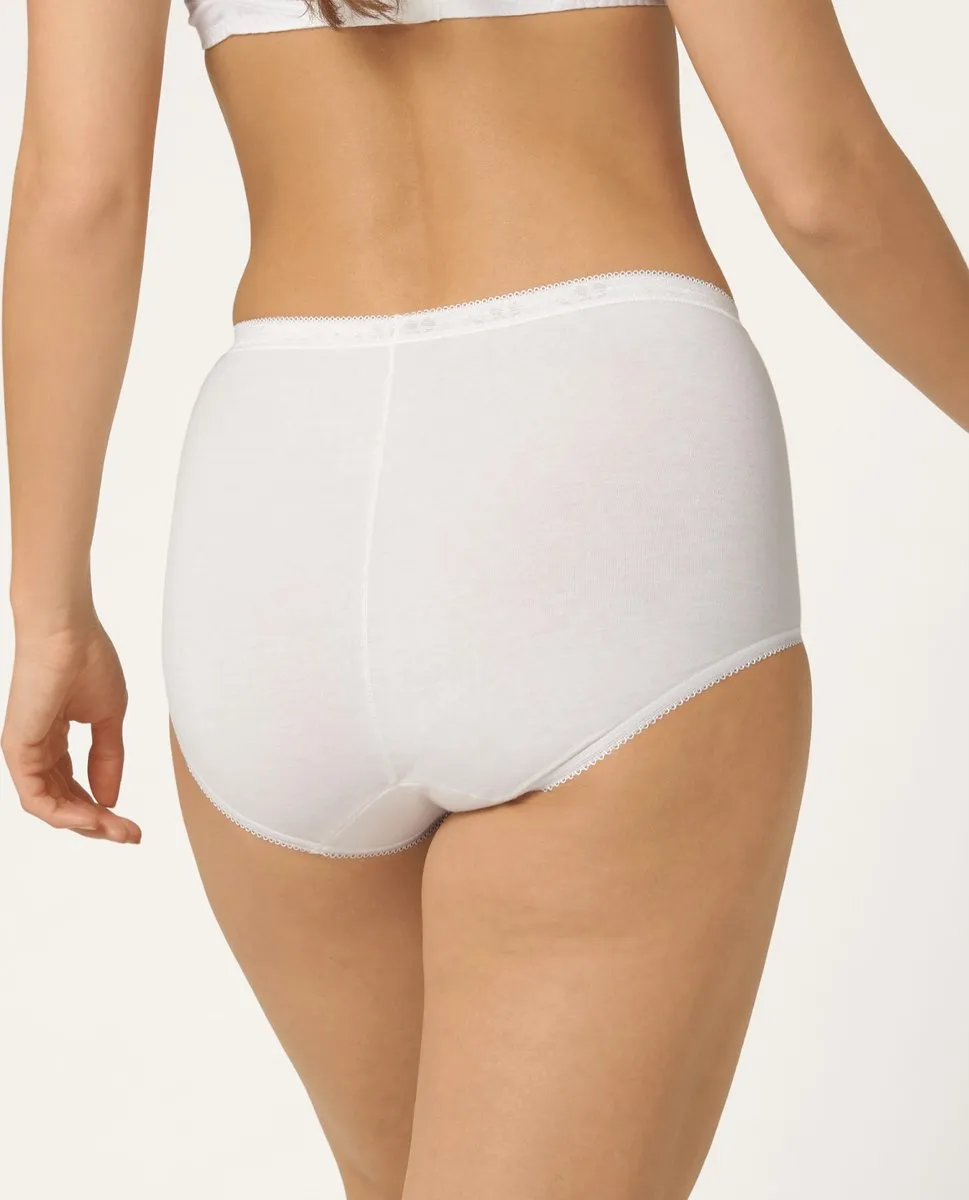 Sloggi - maat 38 - Basic+ Dames Maxi slip - 4-pack - Wit