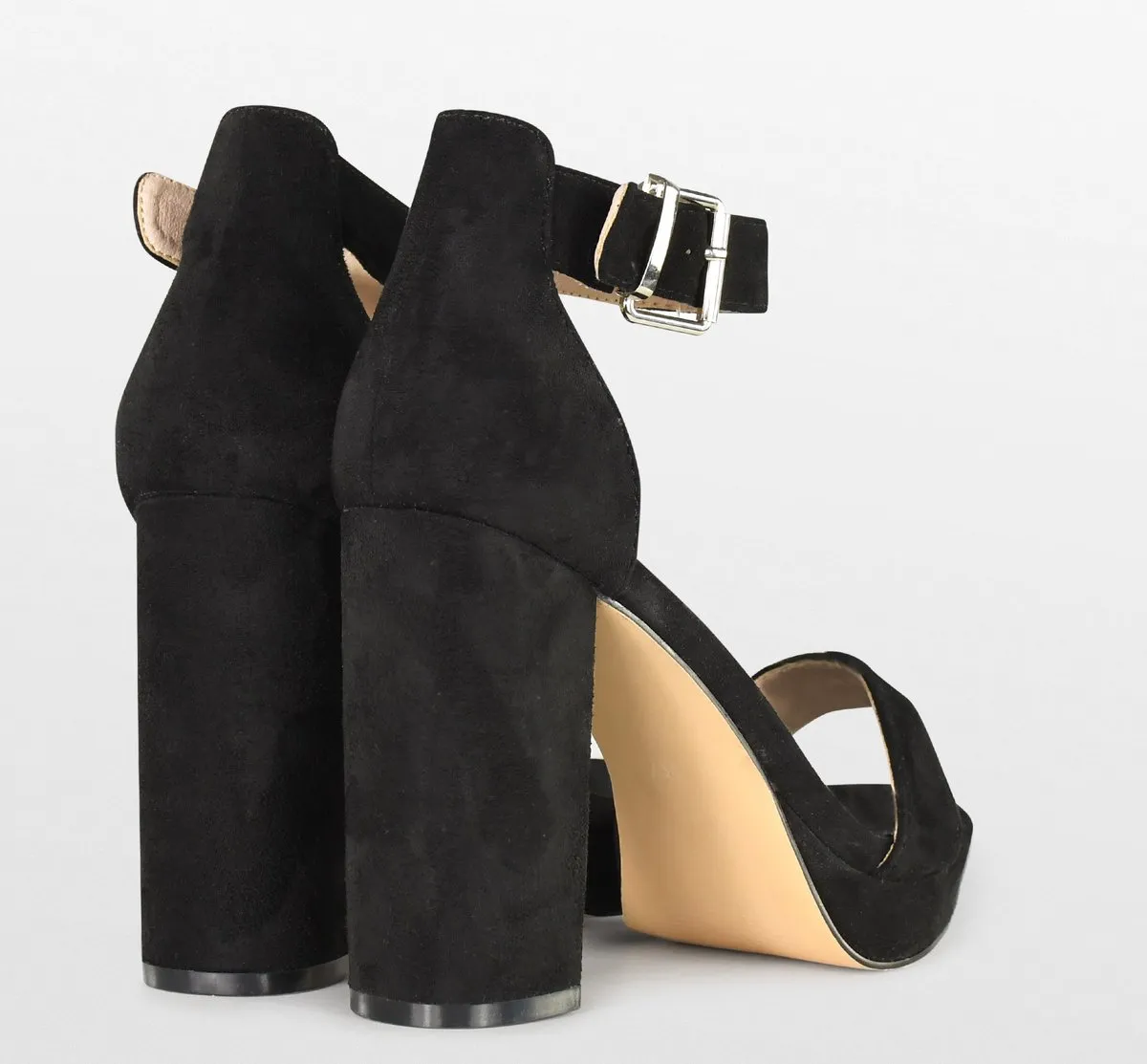 POSH by Poelman - Maat 38 - LAAR Dames Sandalen met hak - Zwart