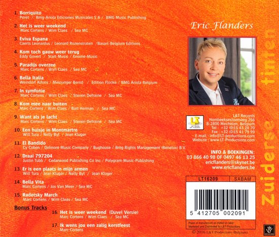 Eric Flanders - Zuiderse Tinten - CD