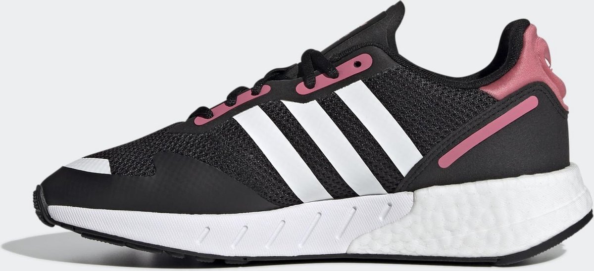 adidas ZX 1K Boost W - Maat 37 1/3 - Dames Sneakers - Core Black/Ftwr White/Hazy Rose