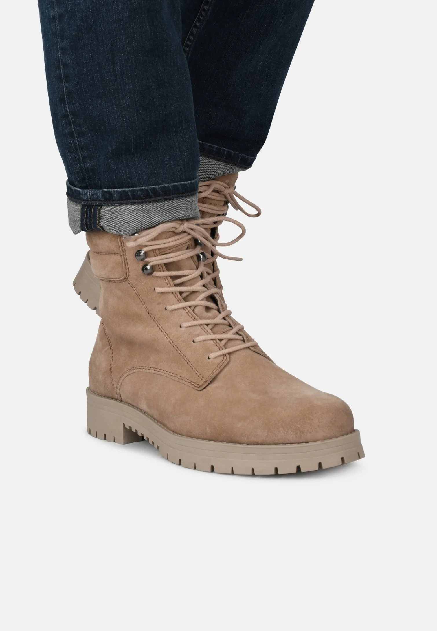 PS Poelman - maat 43- MARIO Heren Hoge Veter Schoenen - Taupe