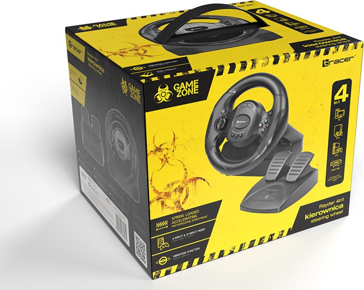 MEGABAJT 4 in 1 stuur PC / PS3 / PS4 / Xone Tracer Rayder TRAJOY46765