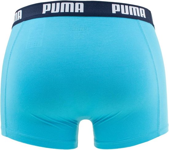 Puma - S - Basic Boxershort Aqua/Blue 2-pack