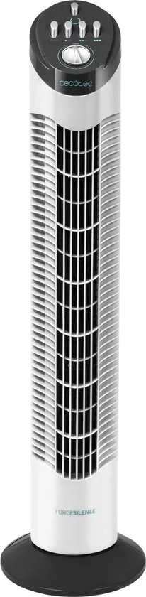 Cecotec Stille torenventilator - Toren ventilator staand - Timer - Wit