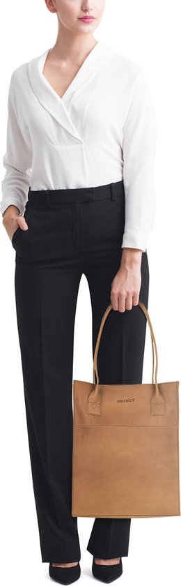 DSTRCT Medium Schoudertas / Crossbodytas Leer - Main Street - Cognac