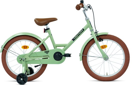 fiets, pedaal, achtbaan, neon groen, fiets met zijwieltjes