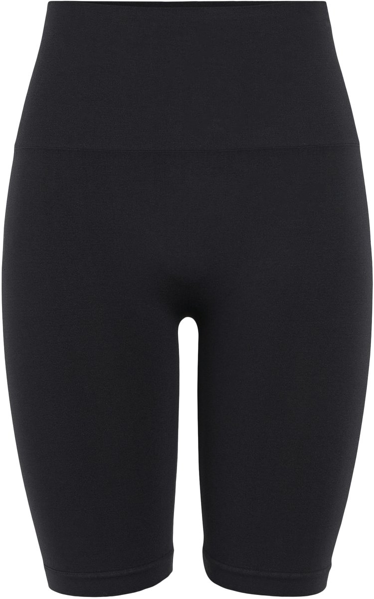 legging, shorts, zwart, hoge taille, stretch