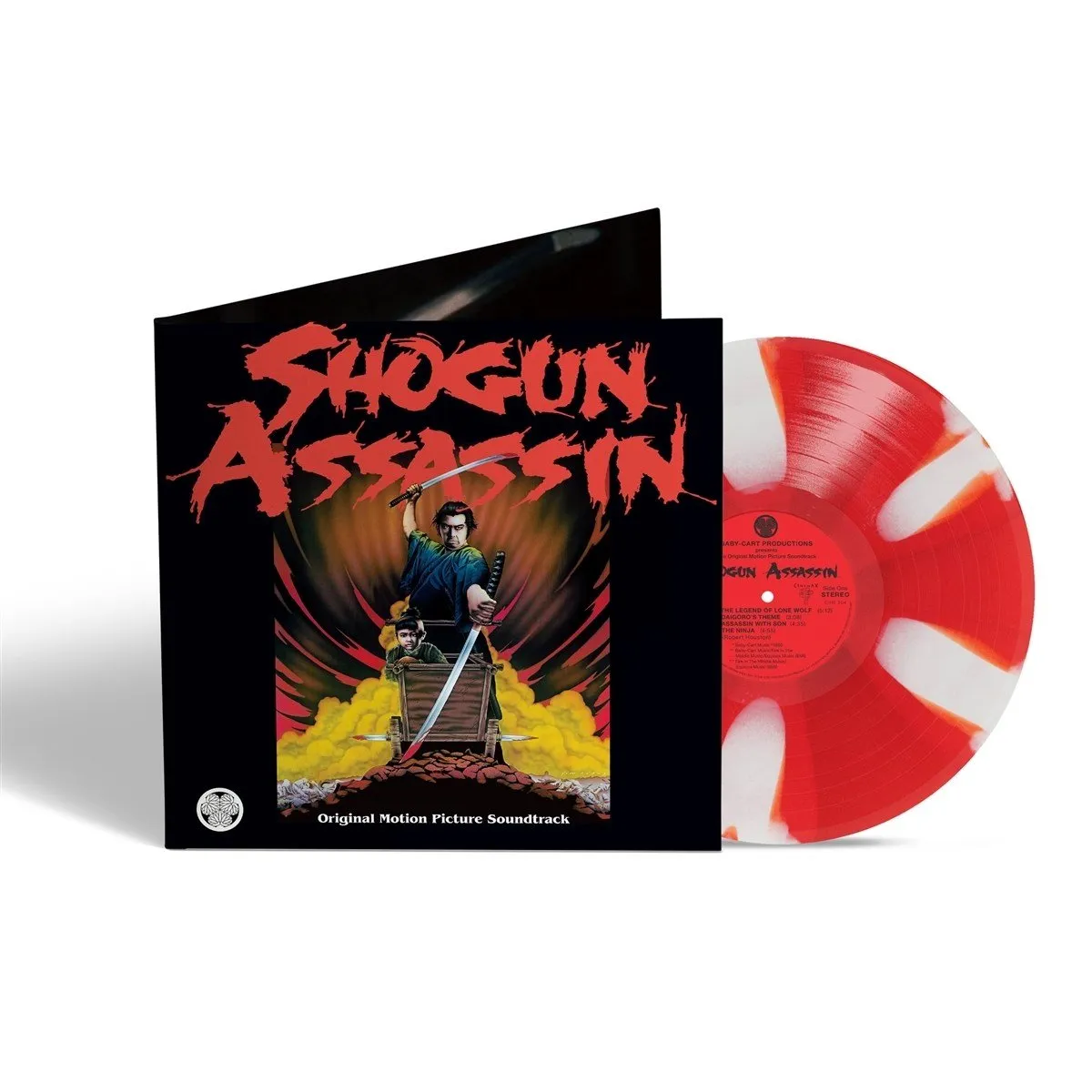 rood vinyl, inleg-album, posterart, samurai, soundtrack
