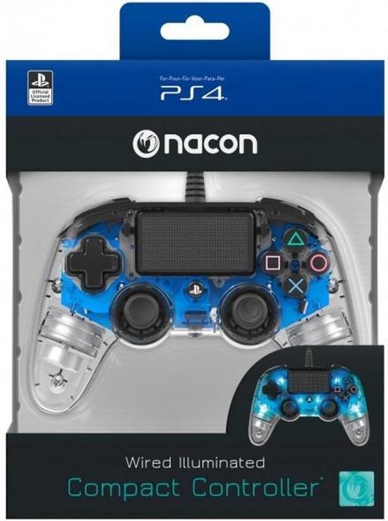 Officiele Gelicenseerde Compacte Bedrade LED Controller - PS4 - Blauw