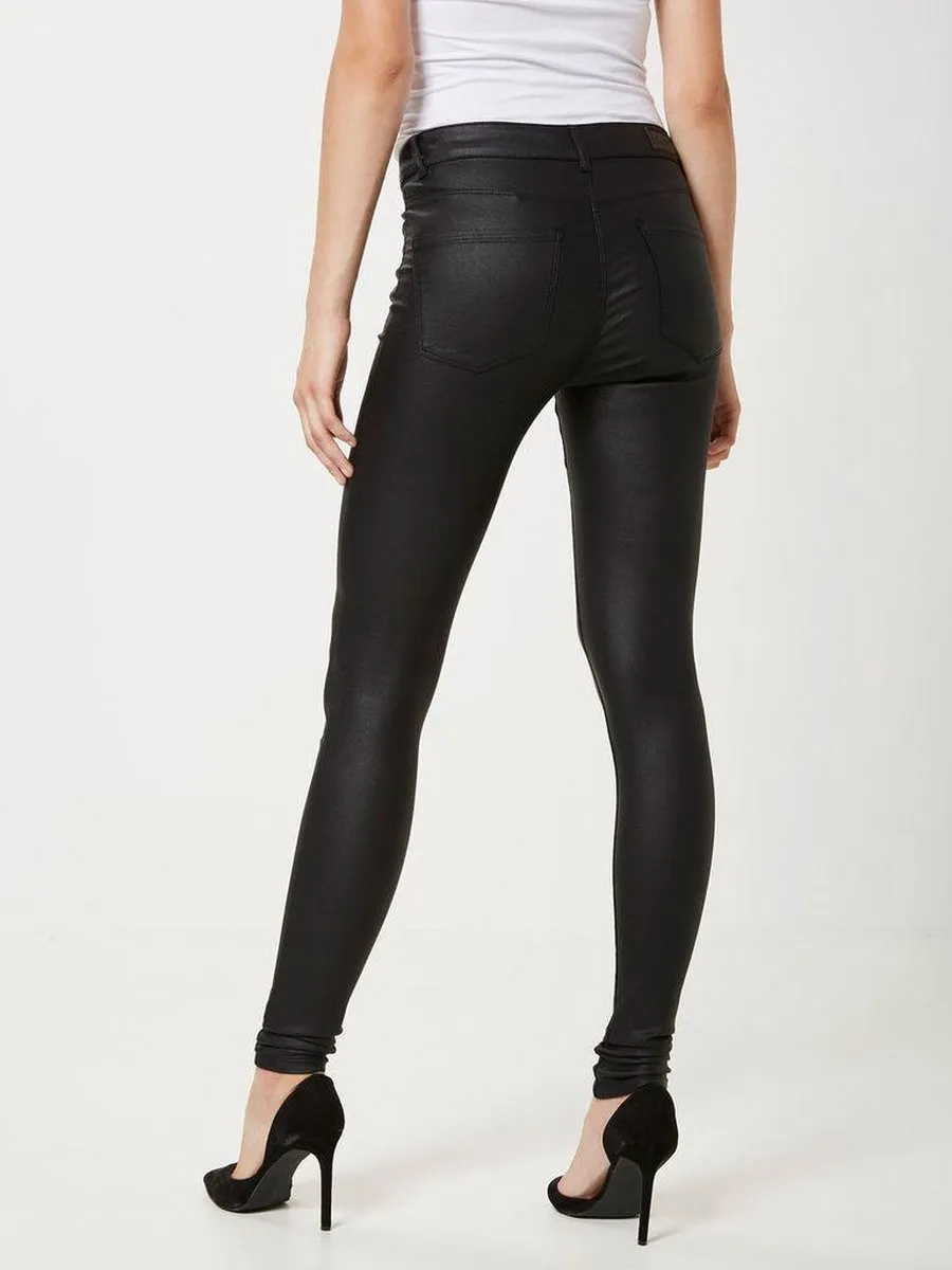 VERO MODA - Maat M x L32 - VMSEVEN NW SS SMOOTH COATED PANTS NOOS Dames Broek