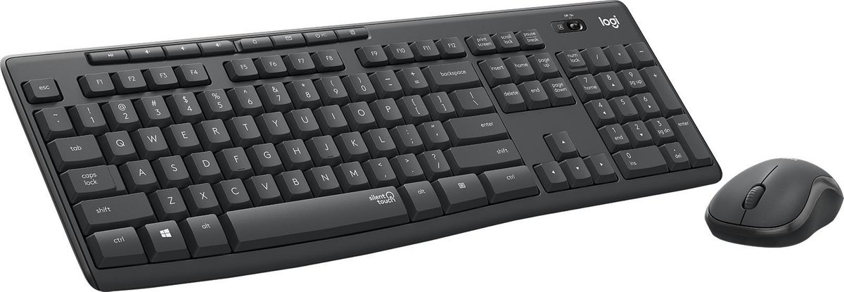 Logitech MK295 Silent - Draadloze muis en toetsenbord - AZERTY BE - Graphite
