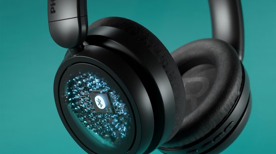 Philips TAH5209 Draadloze over-ear-koptelefoon, 40mm driver, 65 uur speeltijd, Zwart