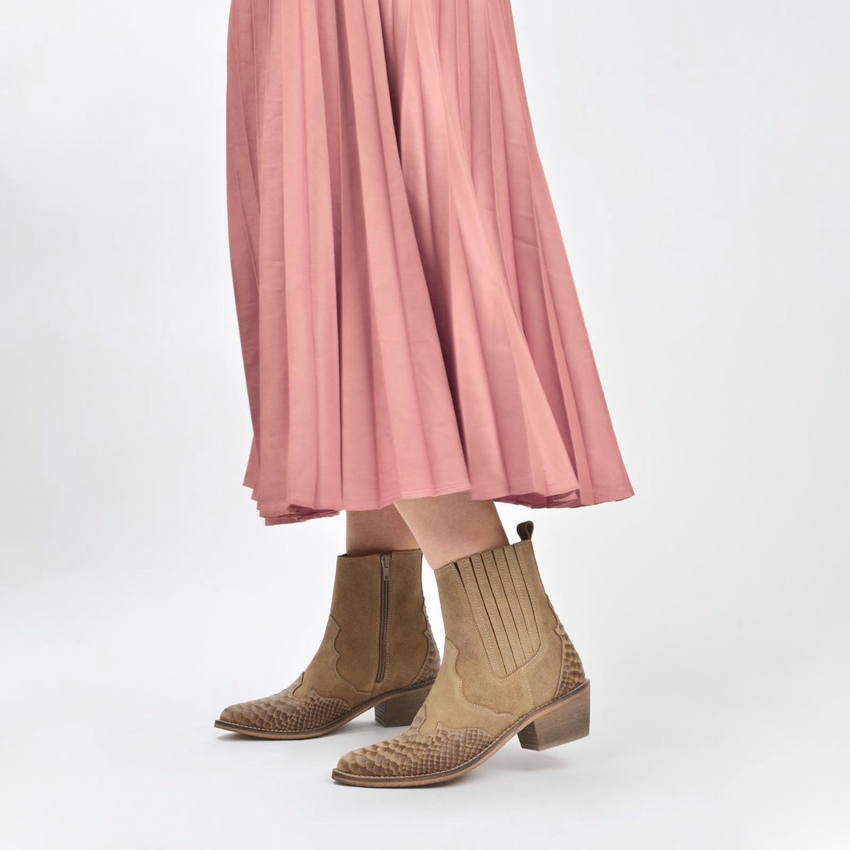 PS Poelman - Maat 37- TARTOR Dames Western Laarzen - Beige