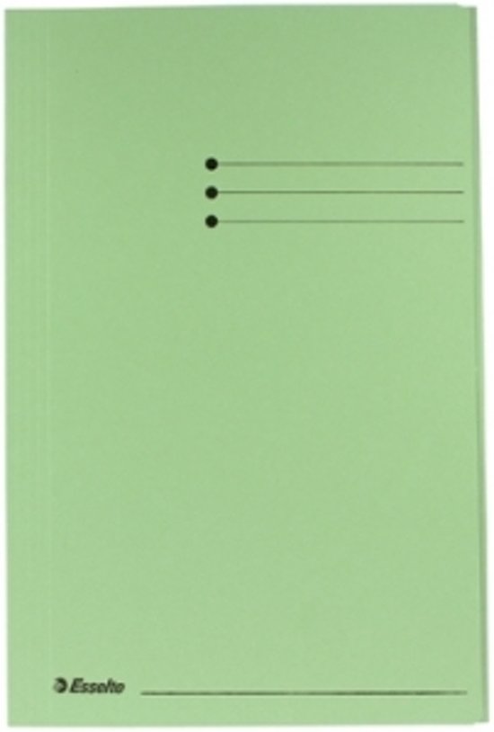 Esselte Manilla 3-klepsmap - folio - 50 stuks - Groen