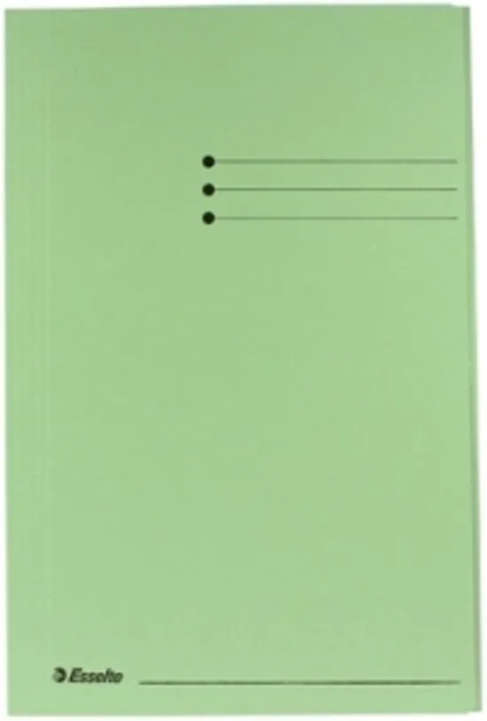 Esselte Manilla 3-klepsmap - folio - 50 stuks - Groen