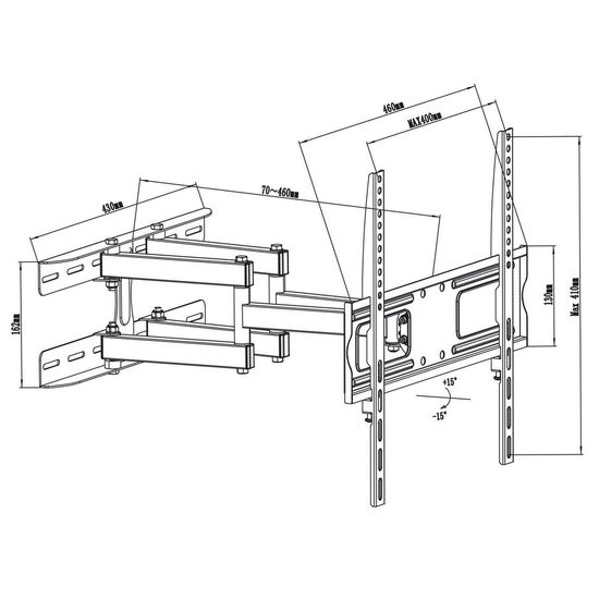 Maclean Brackets MC-760 - TV Muurbeugel 26-55 inch tot 30 kg