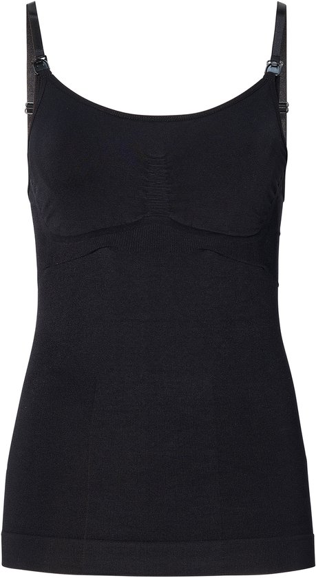 tanktop, zwart, verstelbare bandjes, gebreide stof, katoen/knit materiaal
