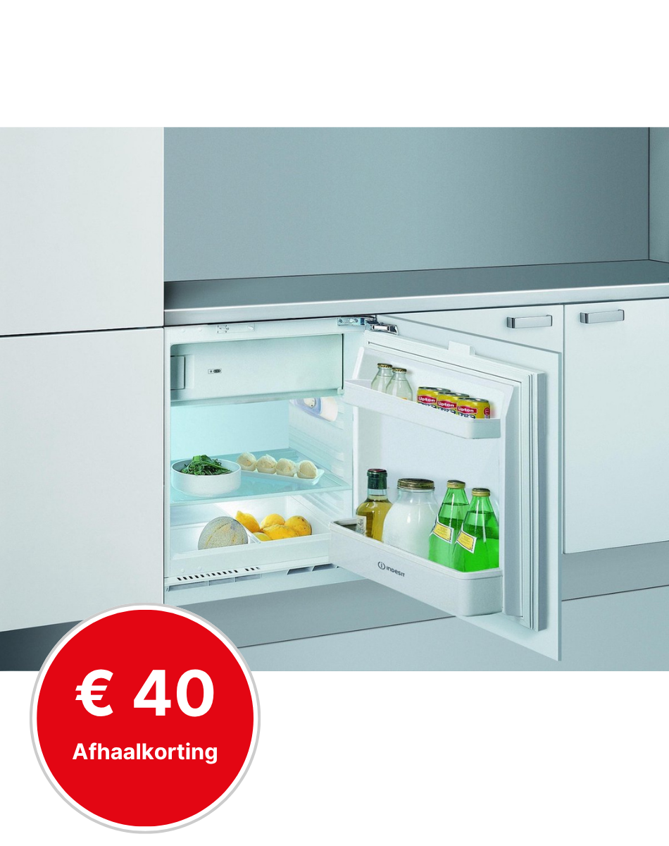  mini koelkast, inkeping deur, inbouwkoelkast, koelkast deuren open, groene dranken