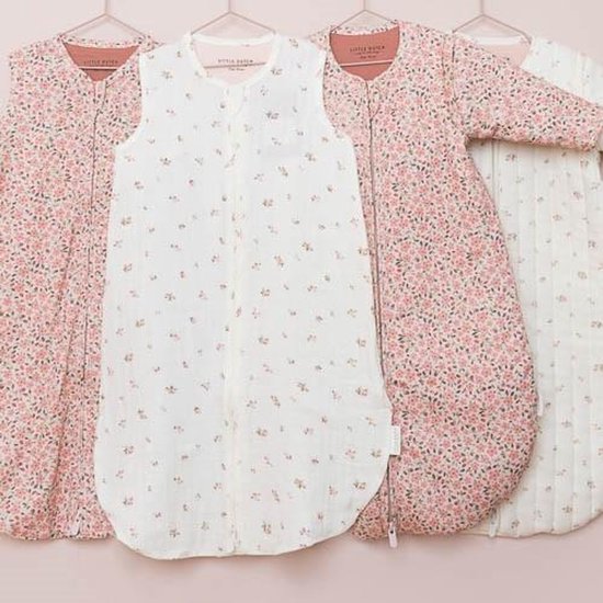 kinder slaapzak, pyjama, floral patroon, katoen, rolkraag