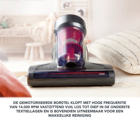 DOMO DO234S Power Brush Mattress Dust & Mite Killer - Matras- en meubelreiniger - UV-reiniging - 700W