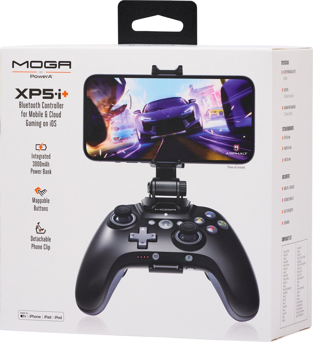 PowerA MOGA XP5-i Plus Bluetooth-Controller Voor Mobiel en Cloudgaming Op iOS