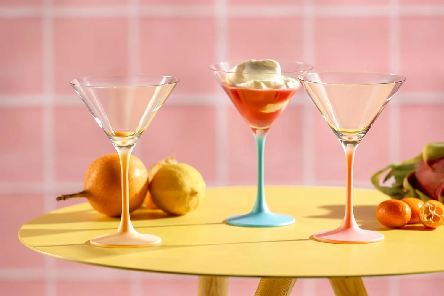 LEONARDO Cocktailglas BRERA, 230 ml, gekleurd assorti, cocktailkom, 6-delig set