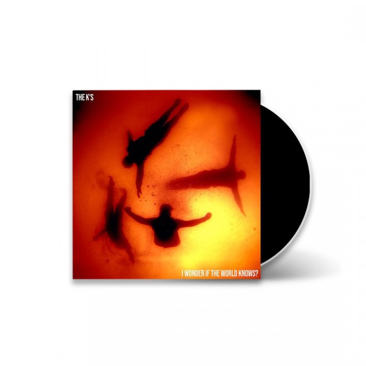 cd, vinyl, album, orange, silhouettes