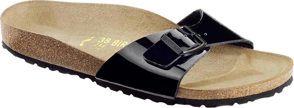 Birkenstock - maat 39- Madrid Dames Slippers Small fit Black