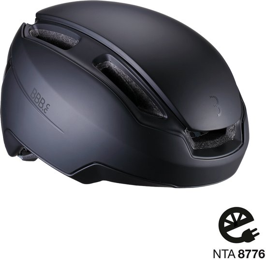 BBB Cycling Indra Fietshelm BHE-56 - Speed Pedelec, E-bike & Snorfiets - NTA-8776 - Mat Zwart - Maat M