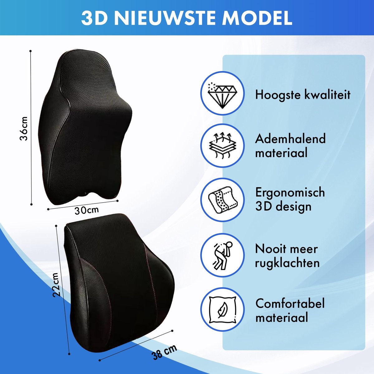 fietsstoel, ergonomisch, 3D ontwerp, kussen, stof/leer look