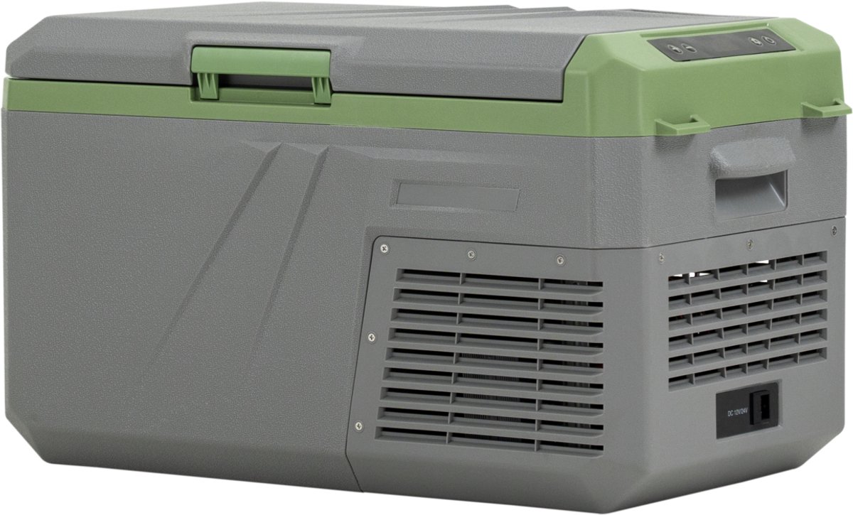 Steamy-E Single Zone Elektrische Compressor Koelbox - Single Zone - 28 liter - 12V en 230V - voor auto en camping - Grijs