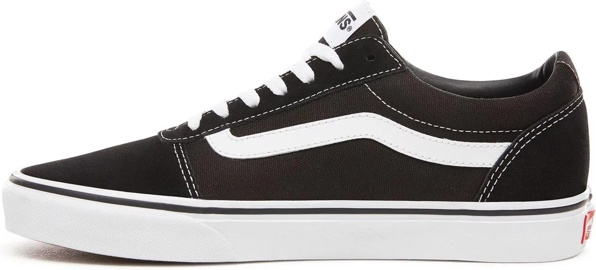 Vans - Maat 42 - Ward Suede Canvas Heren Sneakers - Black/White