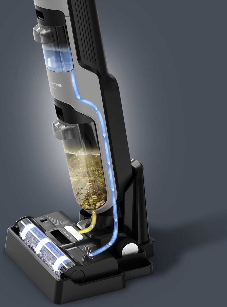 Rowenta X-Clean - 2-in-1 Vloerreiniger - Stofzuiger & dweil - min gebruikstijd
