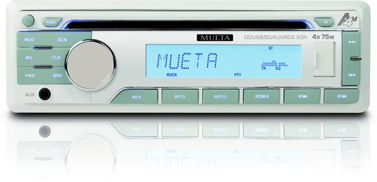 Caliber Mueta A4M - Marine radio FM Tuner met CD speler - Wit