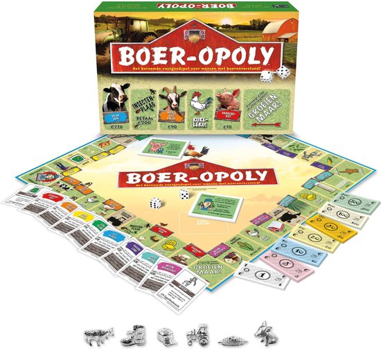 Opoly Boer-opoly - Humoristisch vastgoed spel in het Nederlands