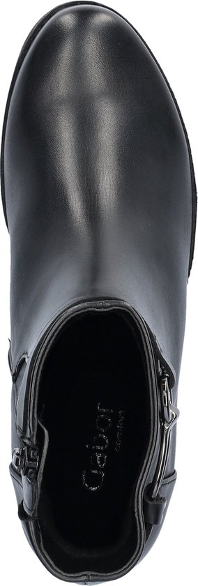 boot, ankle boot, black, leather, zip