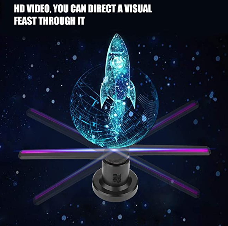3D hologram projector 3D reclame display ventilator met 512 * 224 resolutie 224 LED kralen, 3D blote