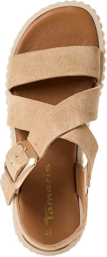 sandalen, sandalen met riemen, suède, gedessineerde band, sandalen met klittenband
