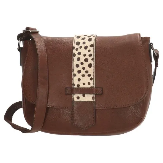 Micmacbags Wildlife Schoudertas - Donkertaupe
