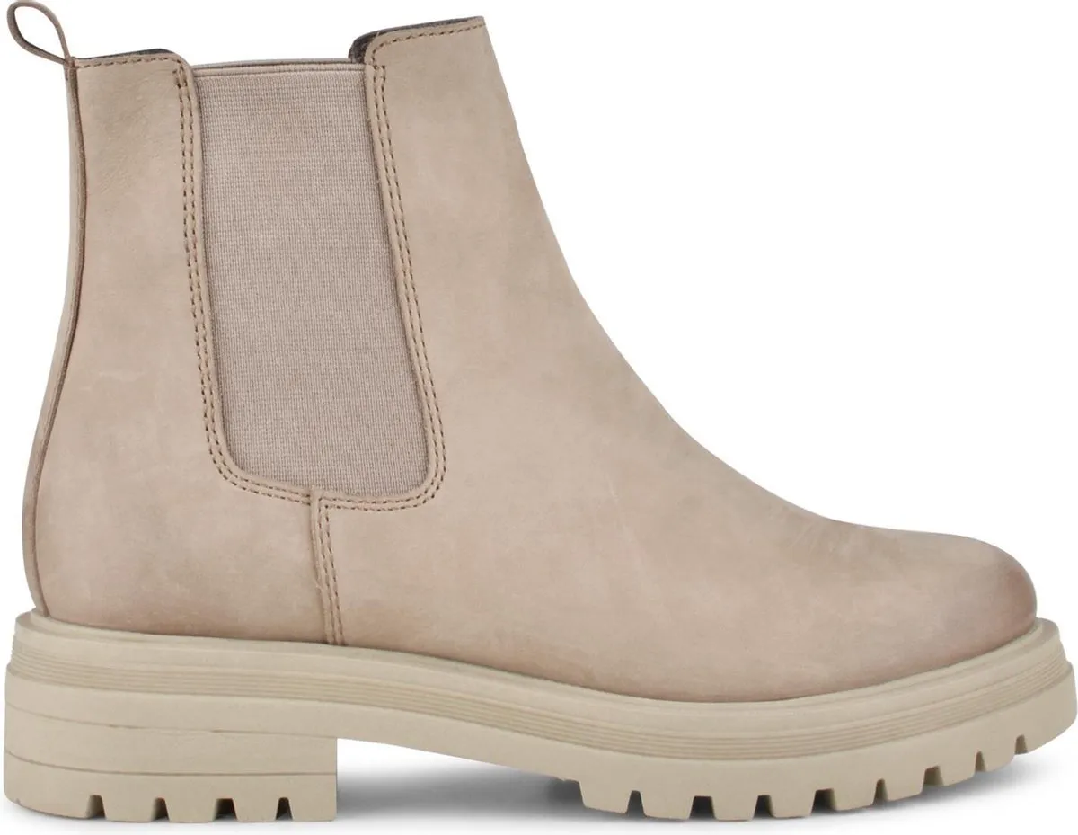 PS Poelman - Maat 41 - Mink Dames Chelsea laarzen - Taupe