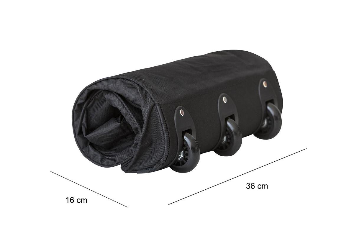 TravelZ Opvouwbare Wieltas - Reistas op wielen - 100 Liter - Lichtgewicht - Zwart