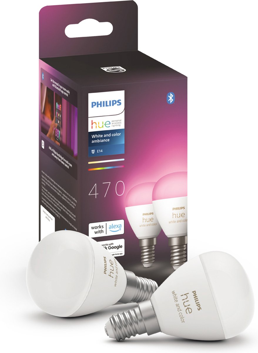 led lamp, led bulb, phillips hue, white and color, bluetooth