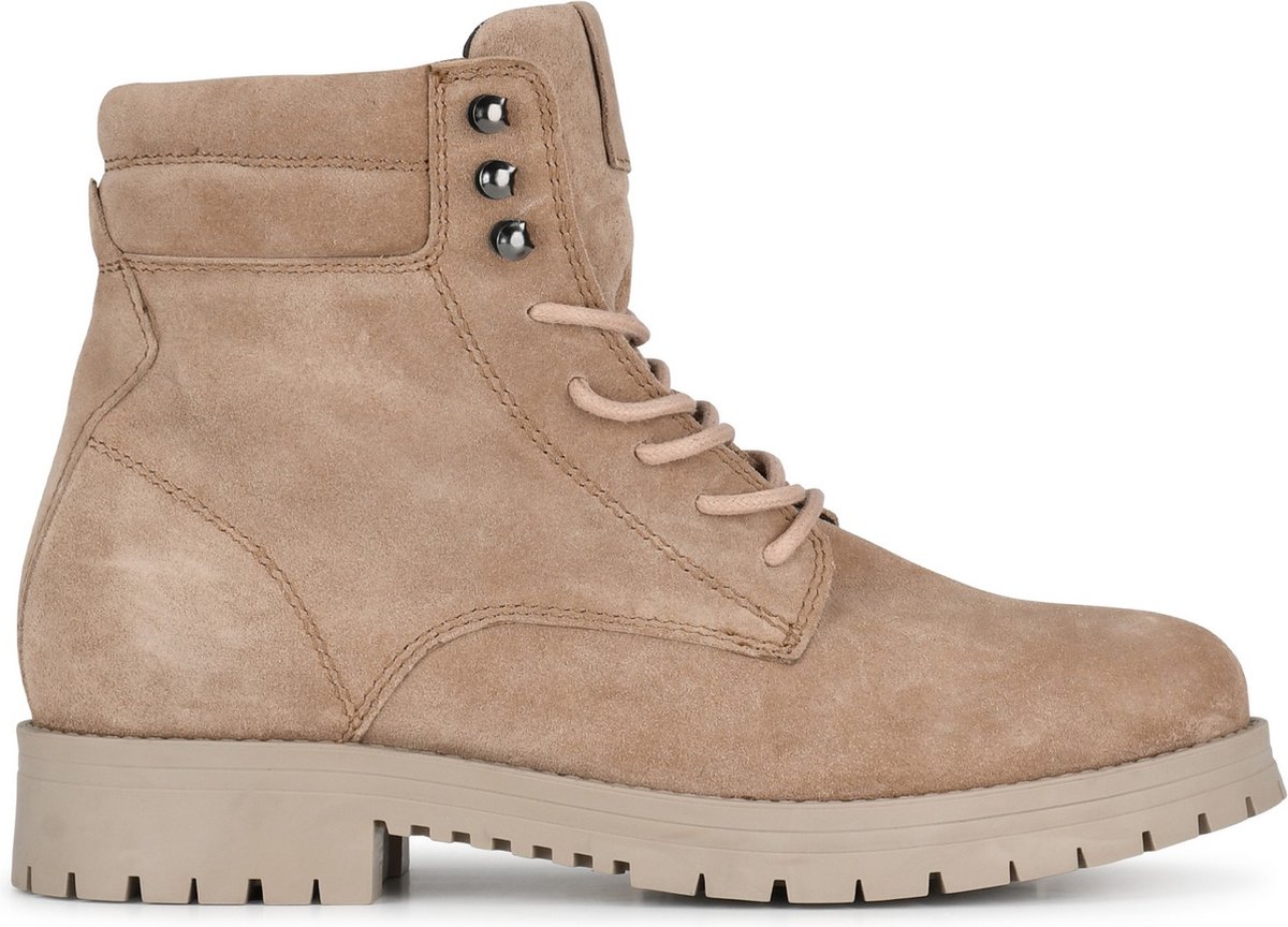 hakken, laars, boot, suede, taupe