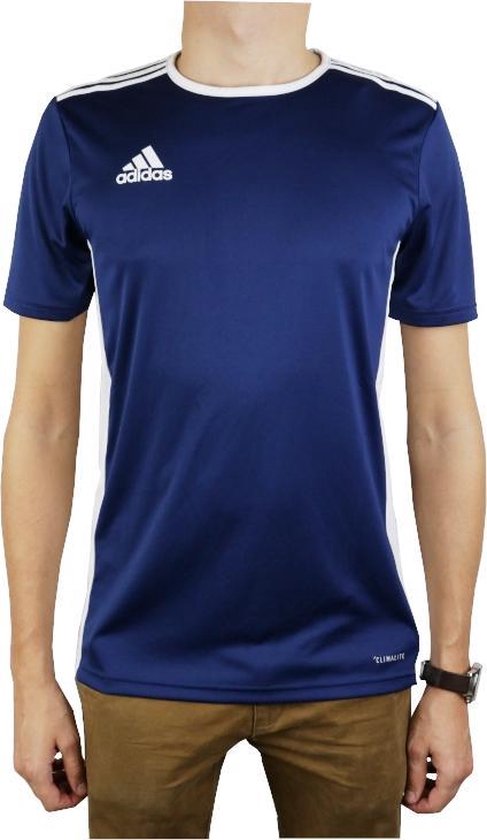 Adidas Entrada 18 Trikot Heren Sportshirt - Dark Blue/Wit - Maat L