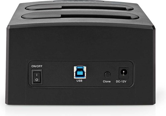 Nedis Docking Station voor Harde Schijf - USB 3.2 Gen1 - USB Type-A - 2 Schijven - 2.5 / 3.5 " - USB