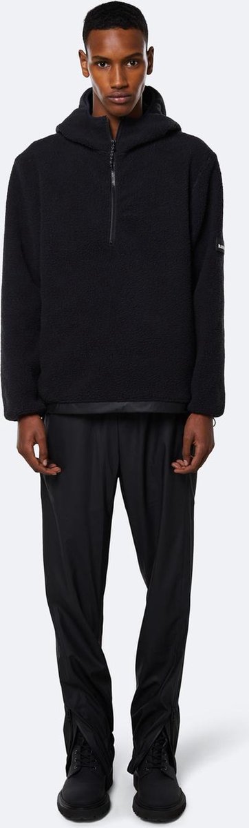 Rains - maat L/XL - Fleece Pullover Hoodie - Black - Unisex