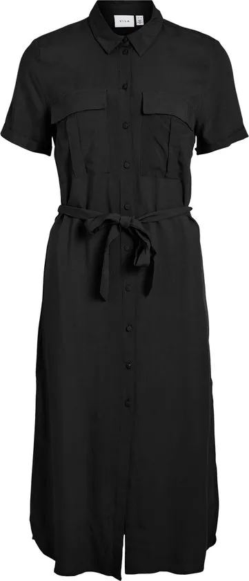 VILA - Maat 40 - VIELAINE S/S MID CALF SHIRT DRESS/SU Dames Jurk